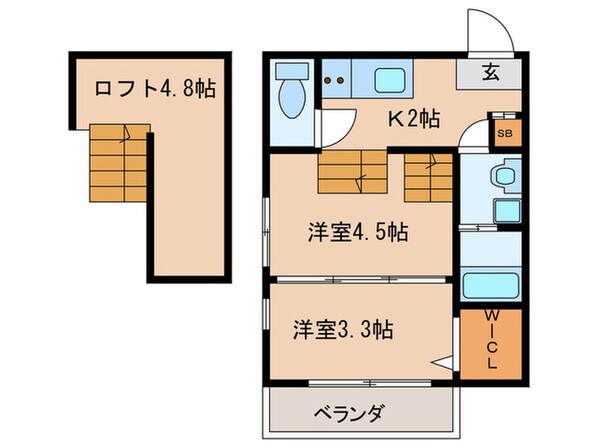 ヴィラ黒川の物件間取画像